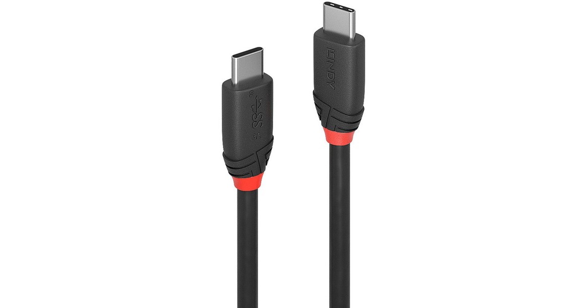 USB-C Stecker(schwarz, 1 Meter, Laden mit bis zu 60 Watt)