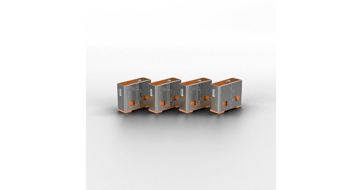 Lindy USB Port Schloss (10 Stück) ohne Schlüssel, Diebstahlschutz(orange, Code: ORANGE)