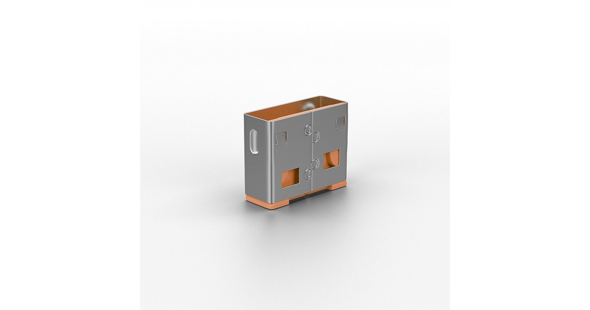 Lindy USB Port Schloss (10 Stück) ohne Schlüssel, Diebstahlschutz(orange, Code: ORANGE)