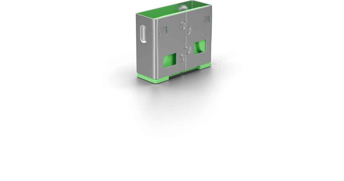 Lindy USB Port Schloss (10 Stück) ohne Schlüssel, Diebstahlschutz(grün, Code: Grün)