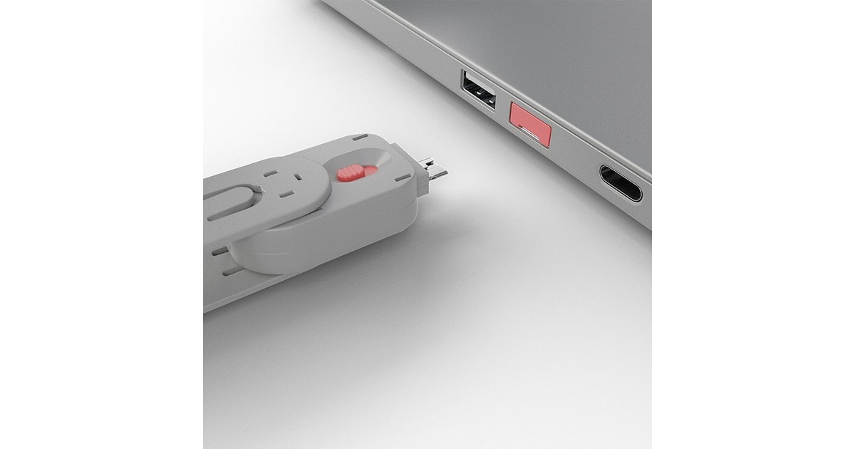 Lindy USB Port Schloss (4 Stück) mit Schlüssel, Diebstahlschutz(pink, Code: PINK)