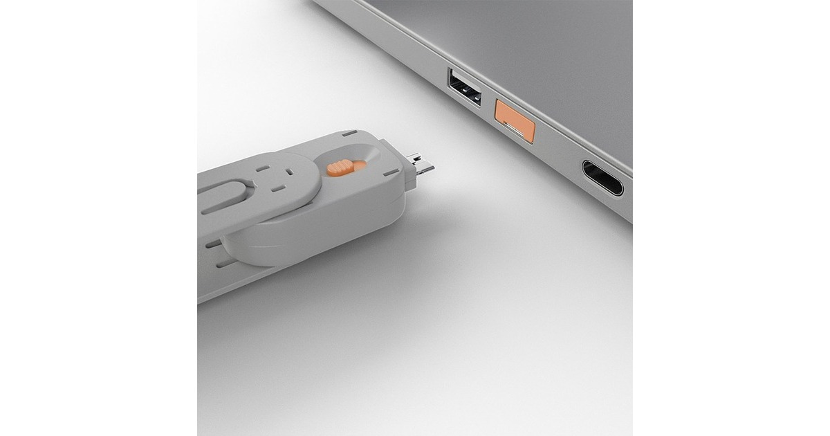 Lindy USB Port Schloss (4 Stück) mit Schlüssel, Diebstahlschutz(orange, Code: ORANGE)