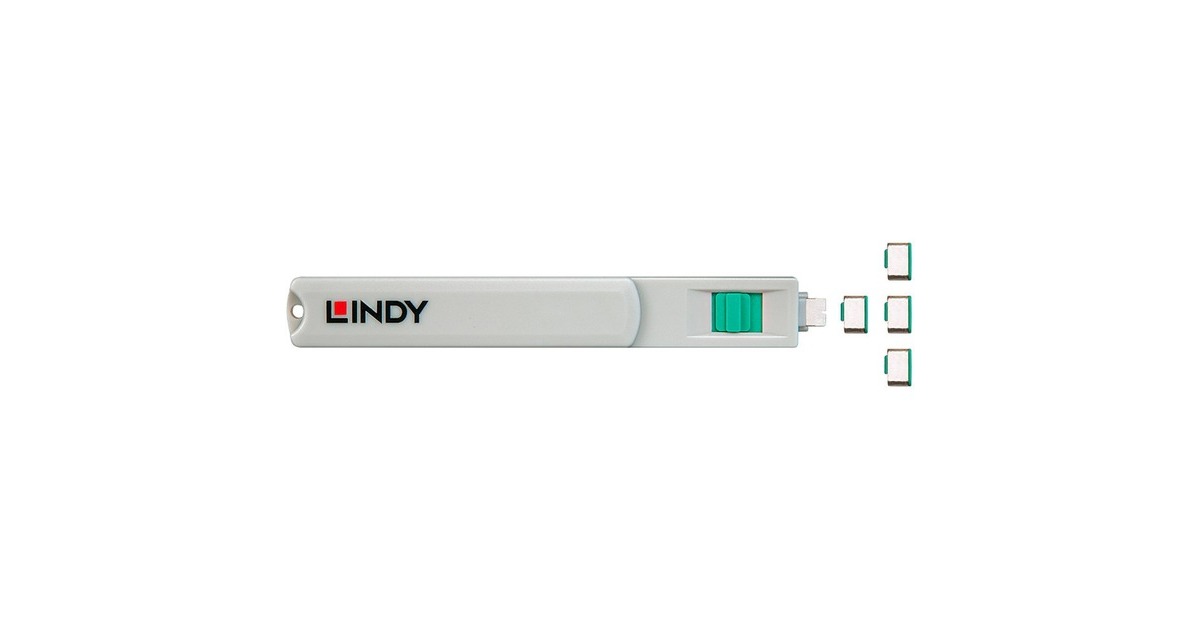 Lindy USB Typ C Port Schloss, Sicherheit(grün)
