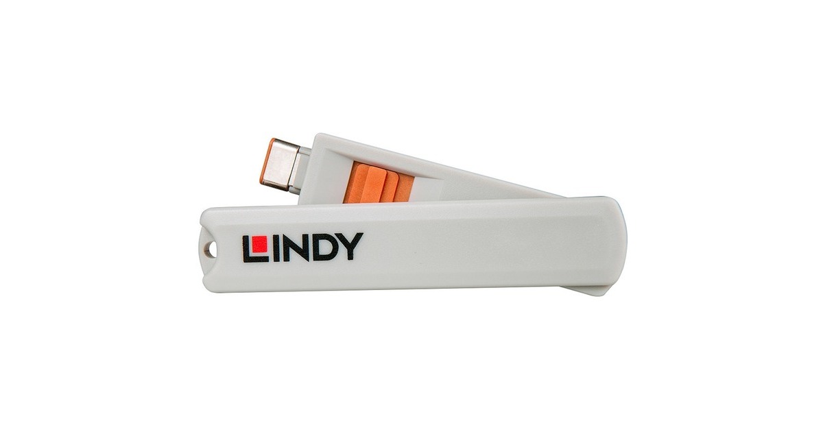 Lindy USB Typ C Port Schloss, Sicherheit(orange)