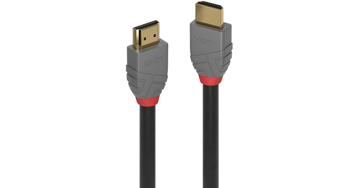 Lindy Ultra High Speed HDMI Kabel, Anthra Line(grau, 0,5 Meter)