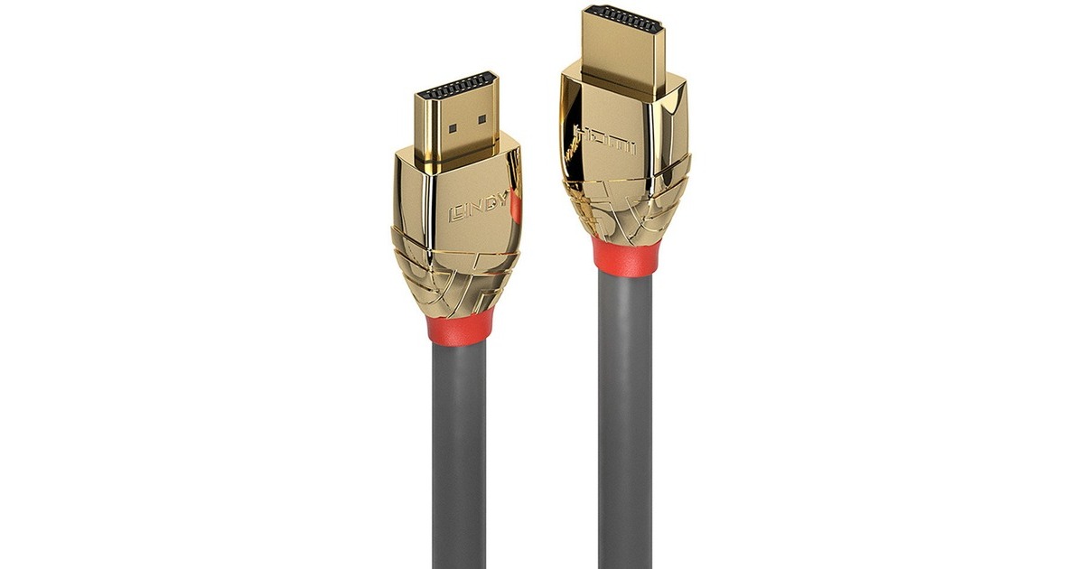 Lindy Ultra High Speed HDMI Kabel, Gold Line(grau, 3 Meter)