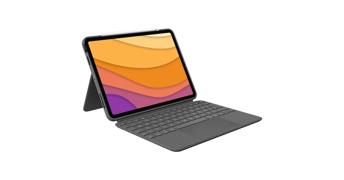 Logitech Combo Touch für iPad Air (4./5. Generation), Tastatur(grau, DE-Layout)