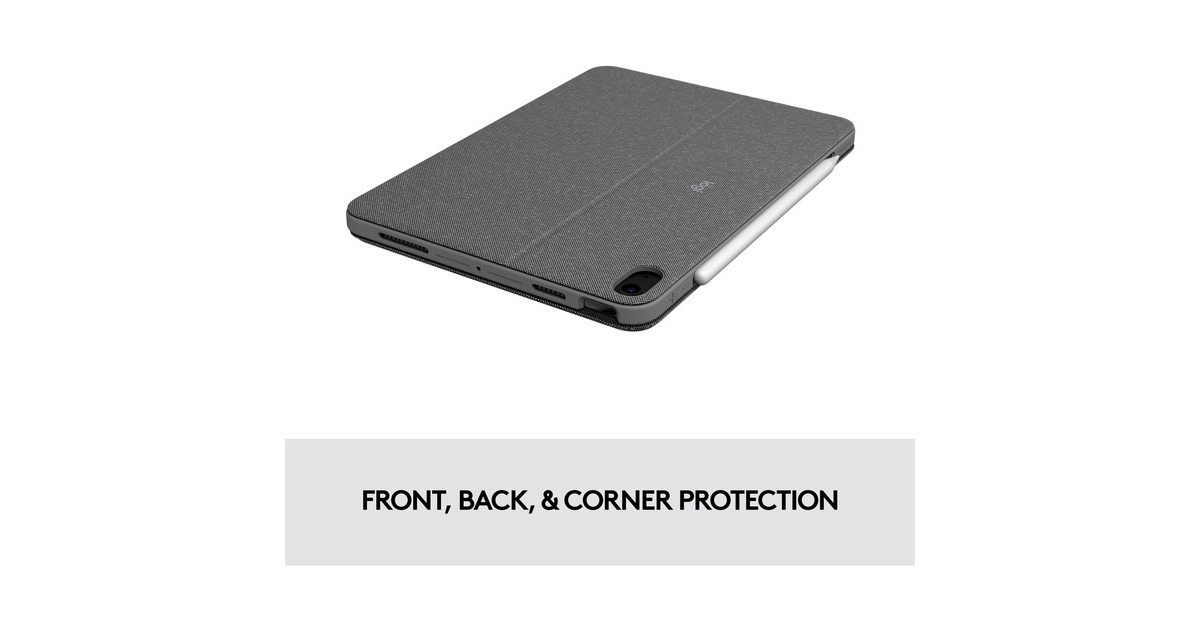 Logitech Combo Touch für iPad Air (4./5. Generation), Tastatur(grau, DE-Layout)