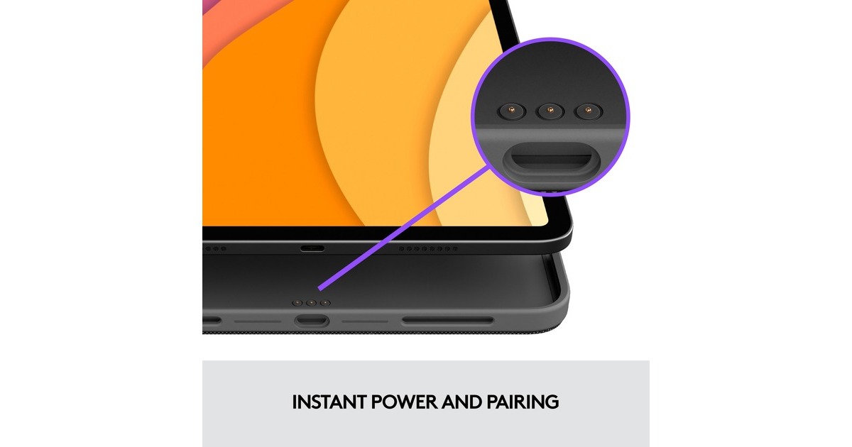 Logitech Combo Touch für iPad Air (4./5. Generation), Tastatur(grau, DE-Layout)