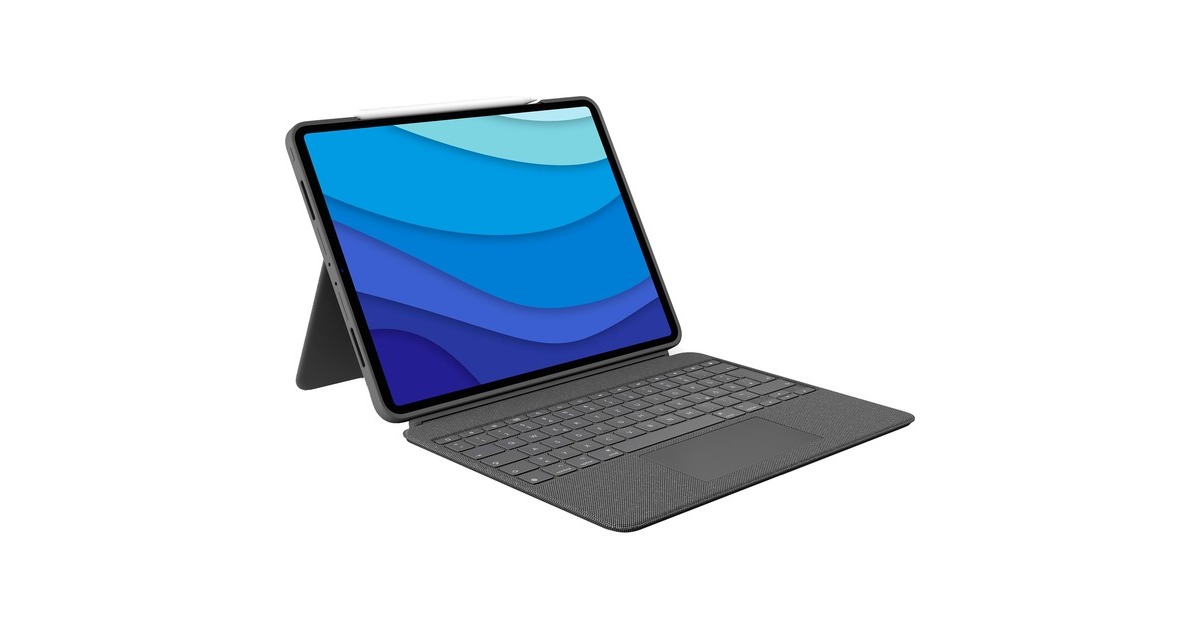 Logitech Combo Touch für iPad Pro 12,9 Zoll (5./6. Generation), Tastatur(grau, DE-Layout)