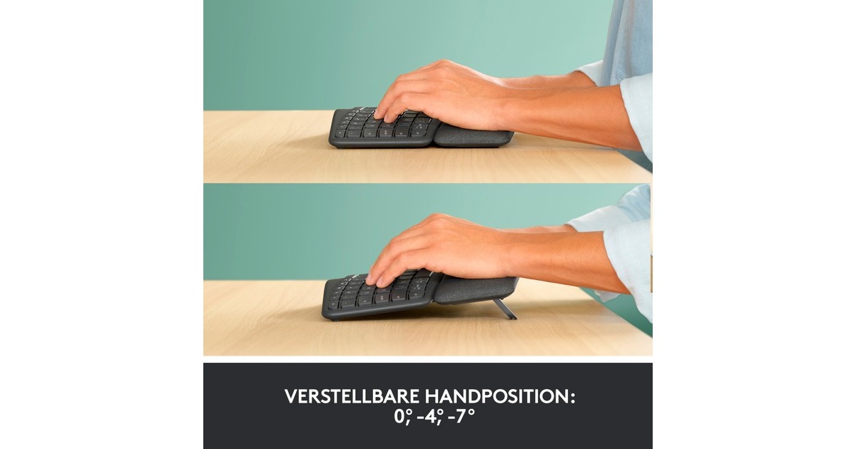 Logitech ERGO K860 Split for Business, Tastatur(graphit, DE-Layout)
