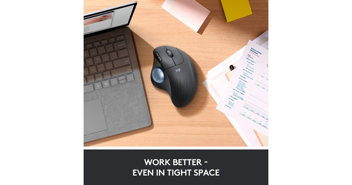 Logitech ERGO M575 for Business, Trackball(hellgrau/blau)