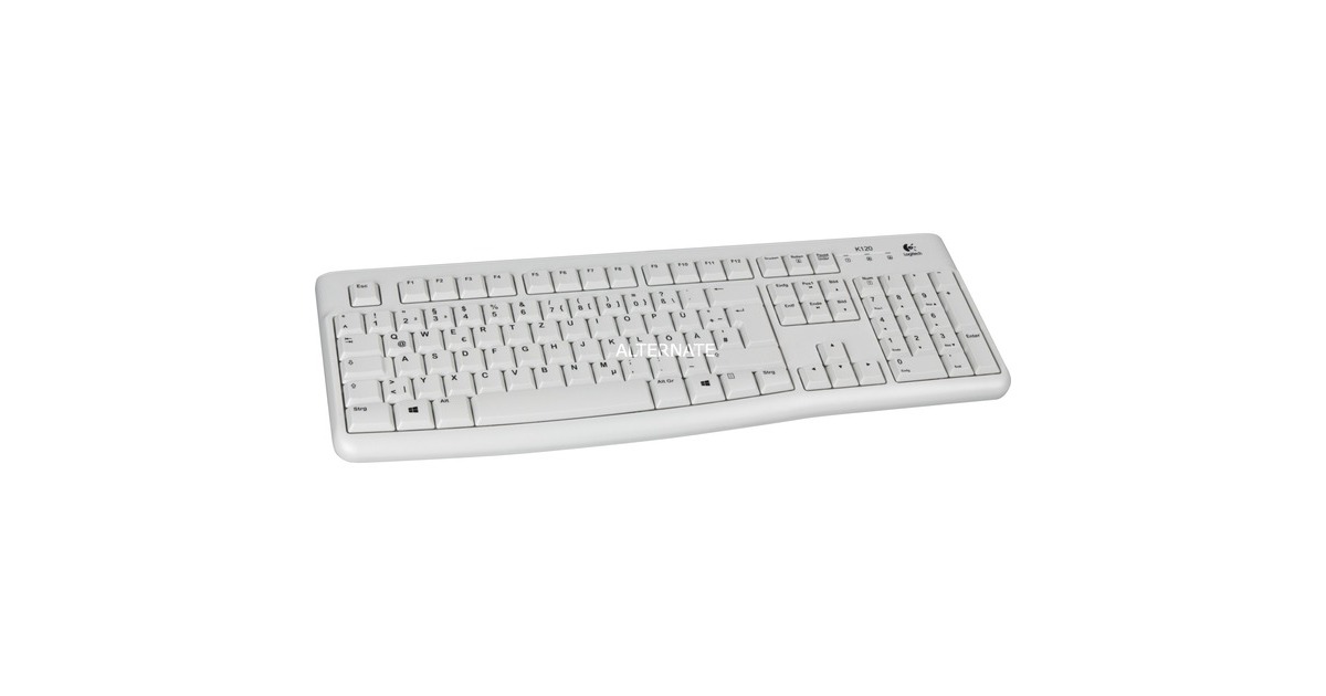 Logitech Keyboard K120, Tastatur(weiß, DE-Layout)