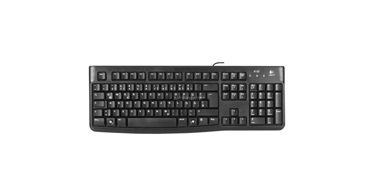 Logitech Keyboard K120 for Business, Tastatur(schwarz, DE-Layout, Rubberdome)