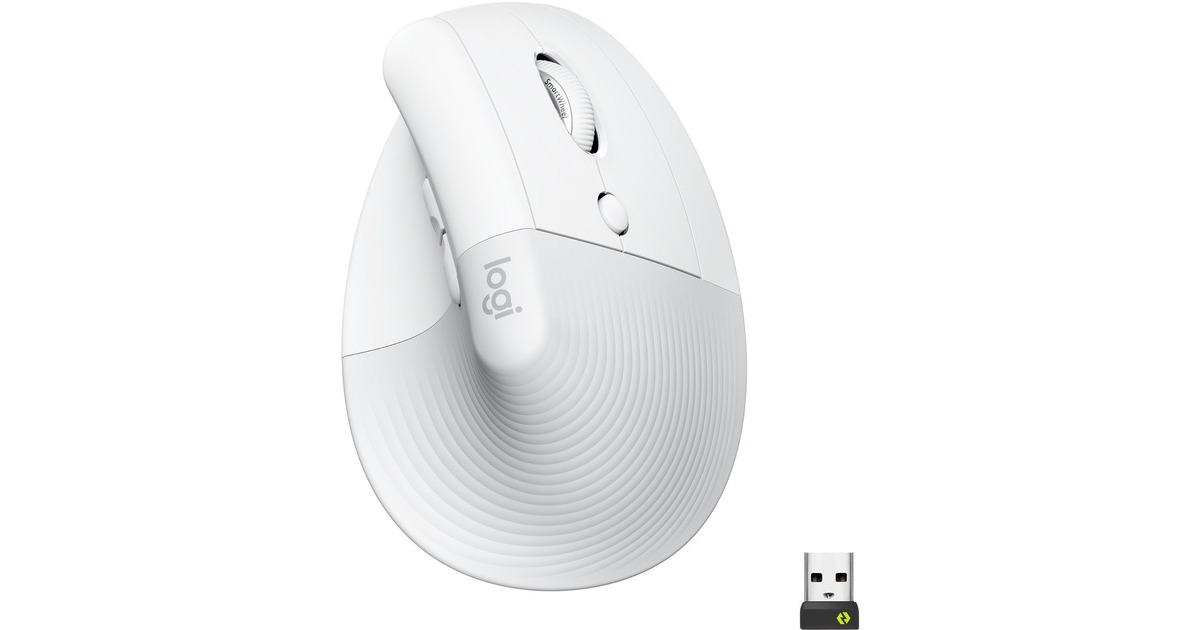 Logitech Lift, Maus(weiß/hellgrau, Logi Bolt, Bluetooth, Windows/macOS/iPadOS)