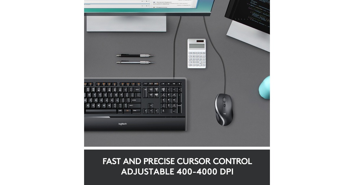 Logitech M500s Corded, Maus(anthrazit/silber)