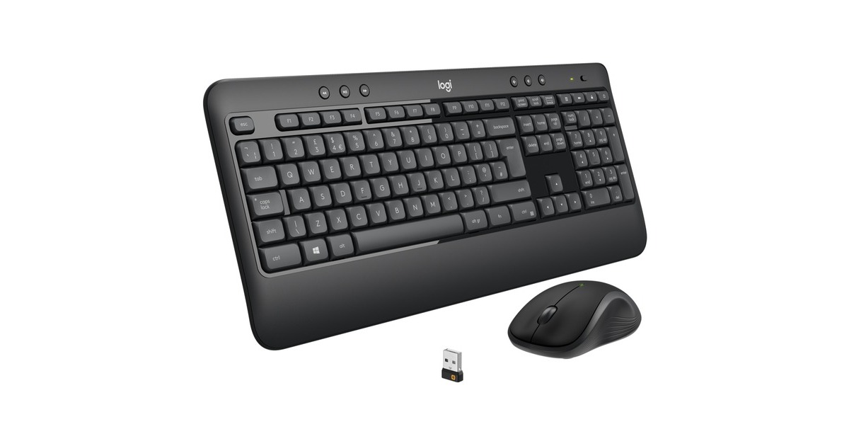 Logitech MK540 Advanced, Desktop-Set(dunkelgrau, US-Layout, Plunger, für Windows)