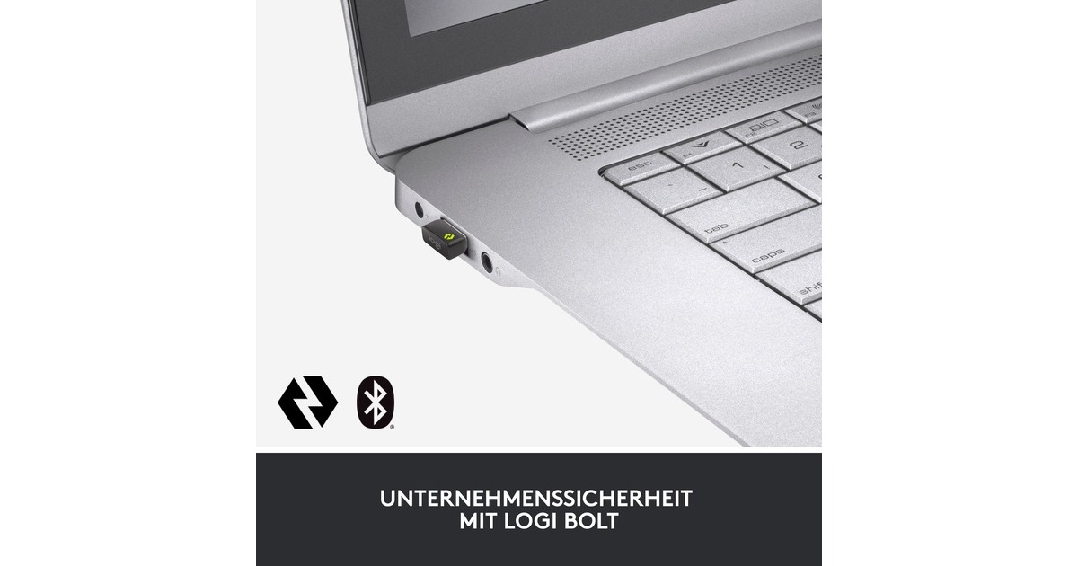 Logitech MX Keys Combo for Business Gen 2, Desktop-Set(graphit, DE-Layout, Scissor-Switch, Logi Bolt, Bluetooth, kompatibel mit PC/Mac/iPad/Android)