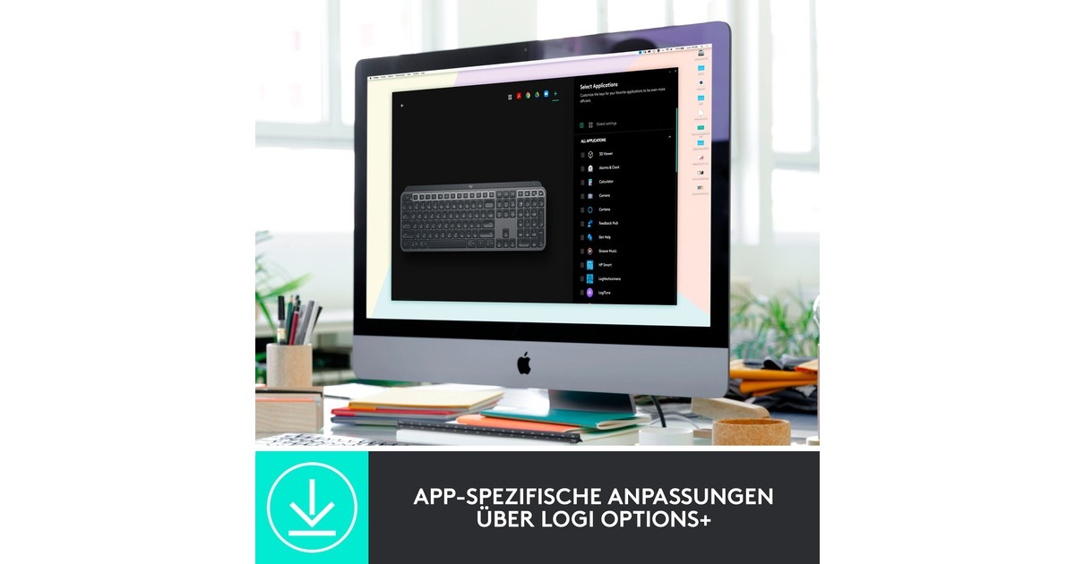 Logitech MX Keys Combo for Business Gen 2, Desktop-Set(graphit, DE-Layout, Scissor-Switch, Logi Bolt, Bluetooth, kompatibel mit PC/Mac/iPad/Android)