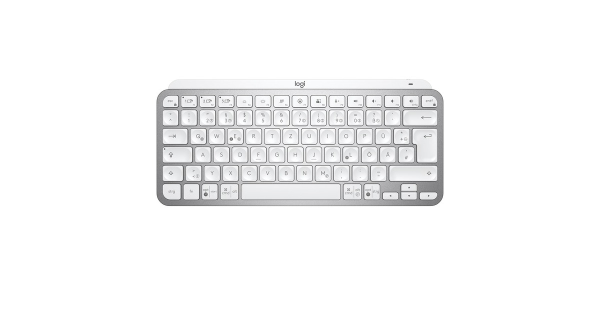 Logitech MX Keys Mini, Tastatur(hellgrau/weiß, DE-Layout)