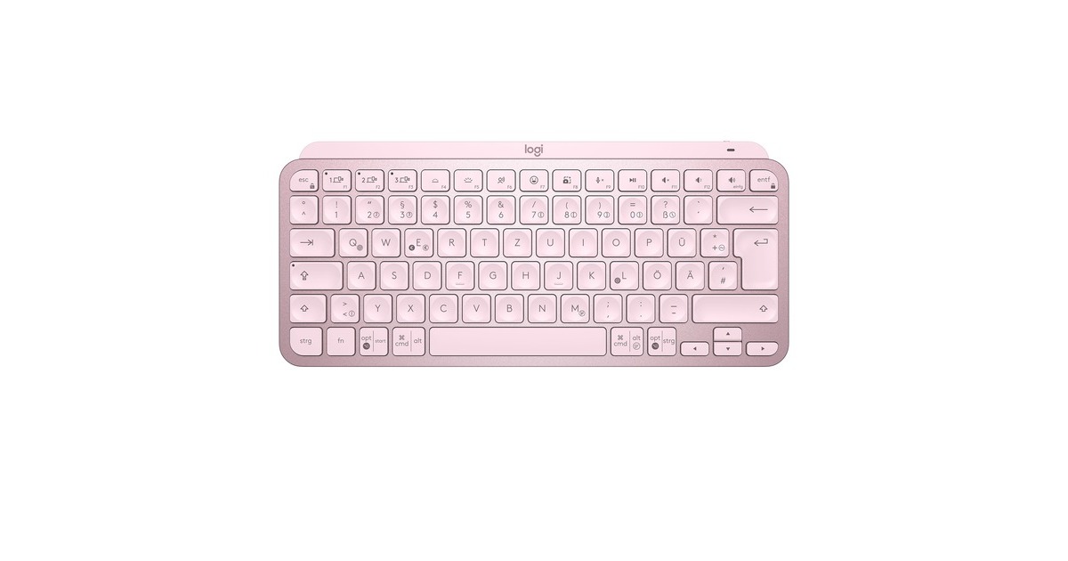 Logitech MX Keys Mini, Tastatur(rosa, DE-Layout)