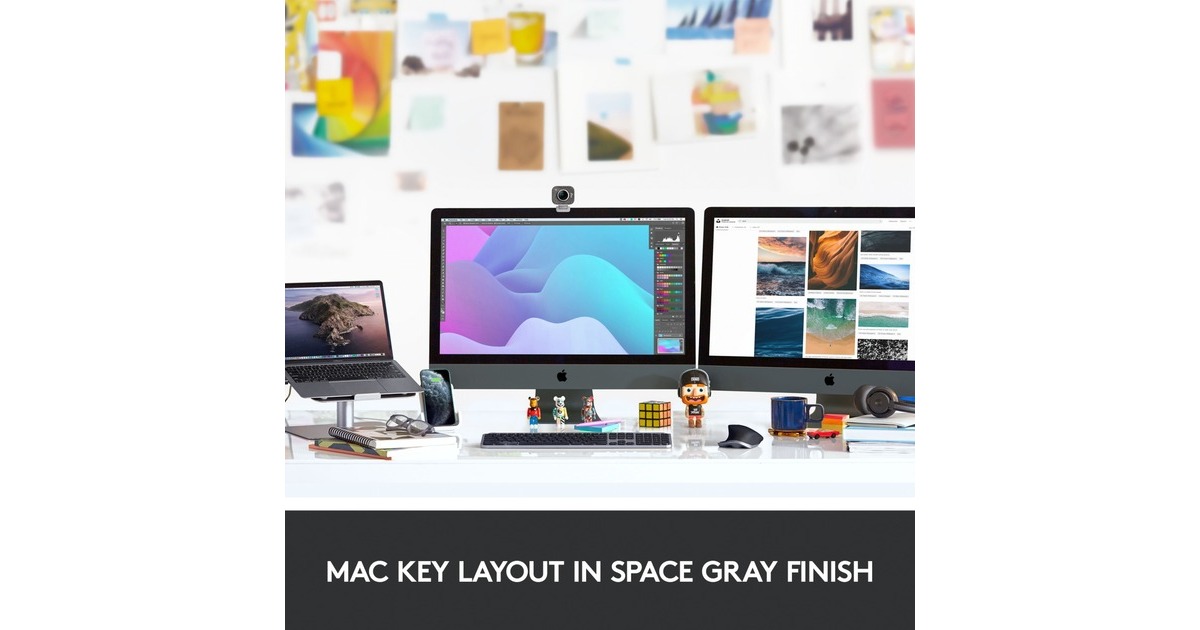 Logitech MX Keys für Mac, Tastatur(dunkelgrau, DE-Layout)