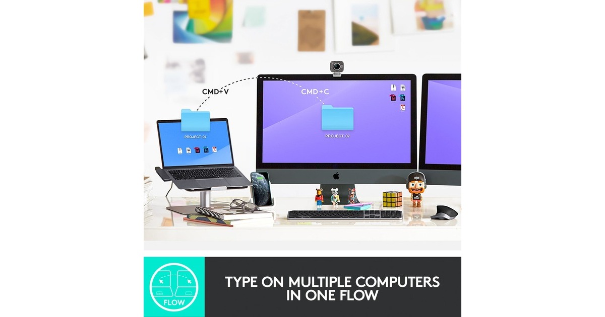 Logitech MX Keys für Mac, Tastatur(dunkelgrau, DE-Layout)