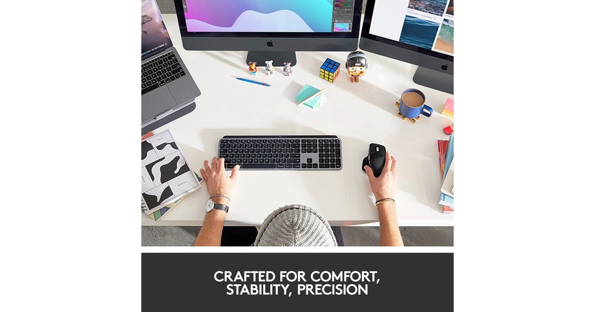 Logitech MX Keys für Mac, Tastatur(dunkelgrau, DE-Layout)