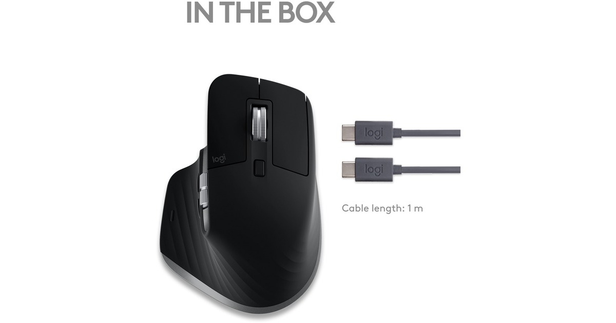 Logitech MX Master 3S für Mac, Maus(graphit, 7 Tasten, Bluetooth, optimiert für das Apple-Ökosystem)