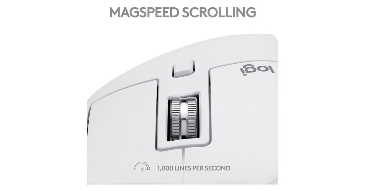 Logitech MX Master 3S für Mac, Maus(hellgrau, 7 Tasten, Bluetooth, optimiert für das Apple-Ökosystem)