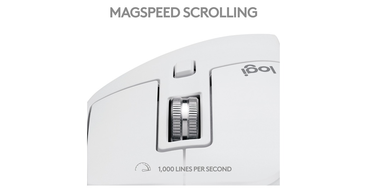 Logitech MX Master 3S für Mac, Maus(hellgrau, 7 Tasten, Bluetooth, optimiert für das Apple-Ökosystem)