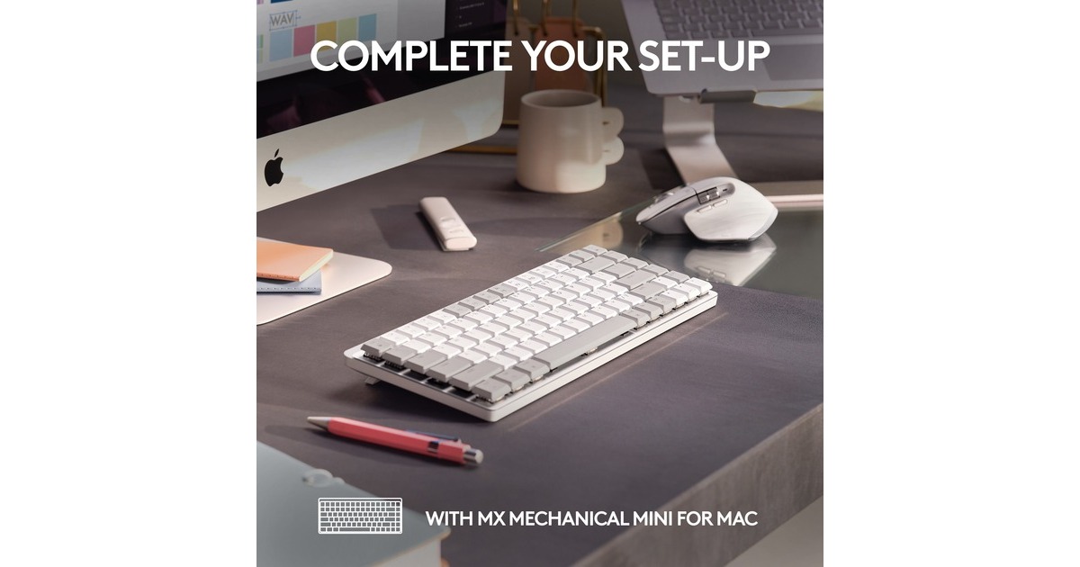 Logitech MX Master 3S für Mac, Maus(hellgrau, 7 Tasten, Bluetooth, optimiert für das Apple-Ökosystem)
