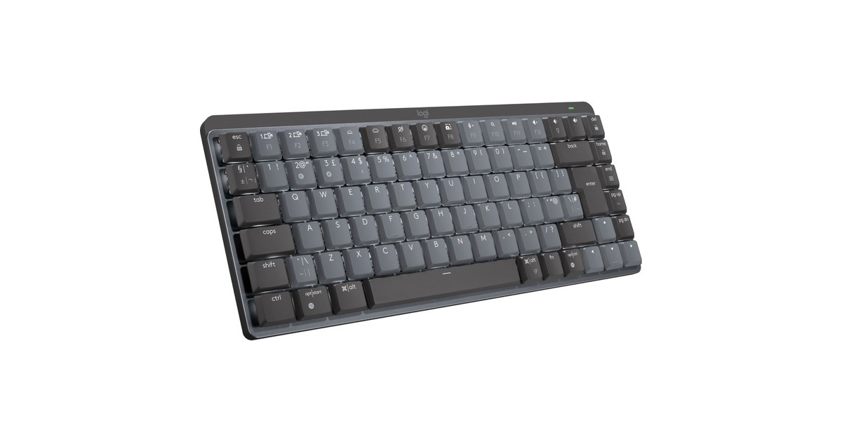 Logitech MX Mechanical Mini, Tastatur(hellgrau/dunkelgrau, DE-Layout, lineare Schalter, Logi Bolt, Bluetooth)