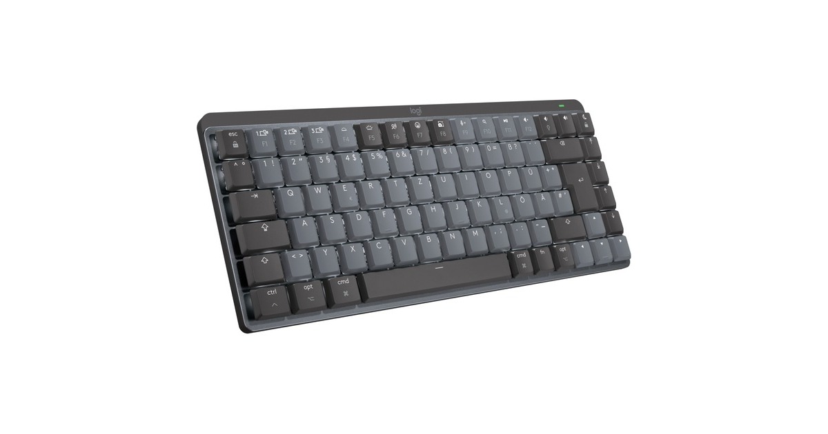 Logitech MX Mechanical Mini für Mac, Tastatur(dunkelgrau/hellgrau, DE-Layout, taktile Schalter, Bluetooth, kompatibel mit macOS, iPadOS und iOS)
