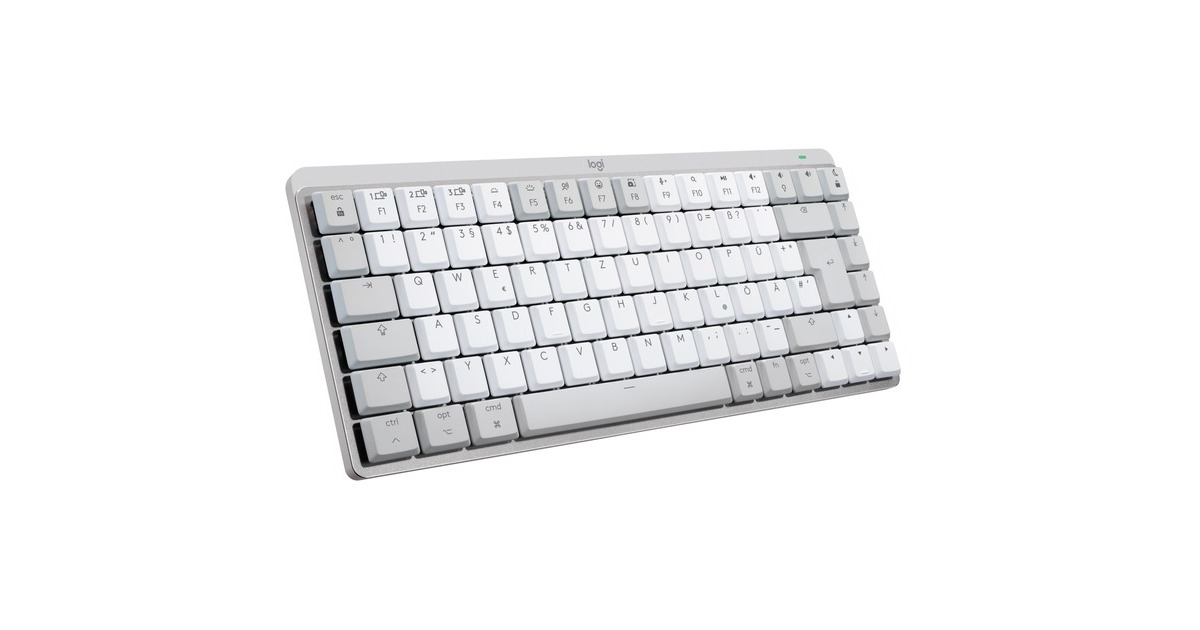 Logitech MX Mechanical Mini für Mac, Tastatur(hellgrau/weiß, DE-Layout, taktile Schalter, Bluetooth, kompatibel mit macOS, iPadOS und iOS)