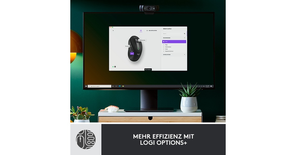 Logitech Signature K650 Combo for Business, Desktop-Set(weiß, DE-Layout, Plunger, Logi Bolt, Bluetooth, für Windows/macOS/Chrome OS/Linux/iPadOS/Android)