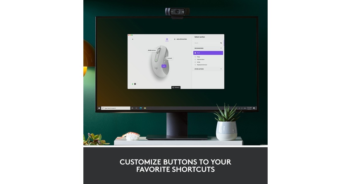 Logitech Signature M650 L Left Wireless, Maus(weiß, Größe L, für Linkshänder)