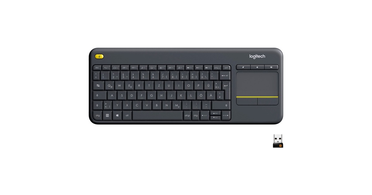 Logitech Wireless Touch Keyboard K400 Plus, Tastatur(schwarz, DE-Layout) Logitech Wireless Touch Keyboard K400 Plus, Tastatur(schwarz, DE-Layout)