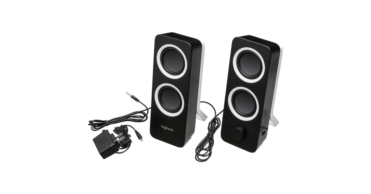 Logitech Z200 Black 2.0, PC-Lautsprecher(schwarz)