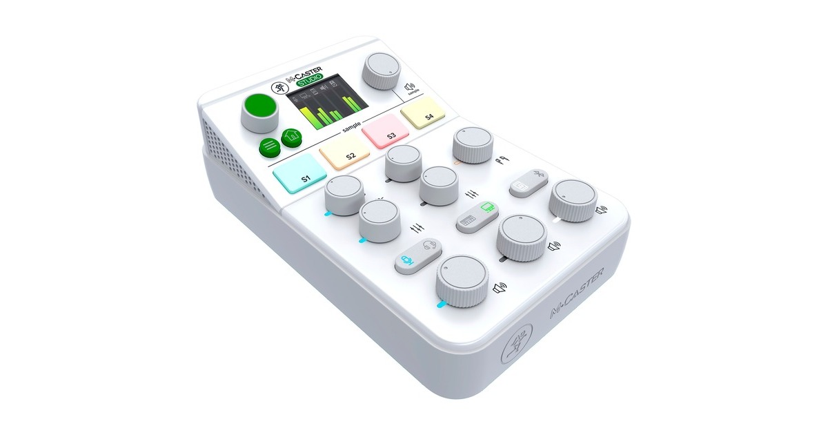 MACKIE M-Caster Studio, Mischpult(weiß, 3.5 mm Klinke, USB-C, Bluetooth)
