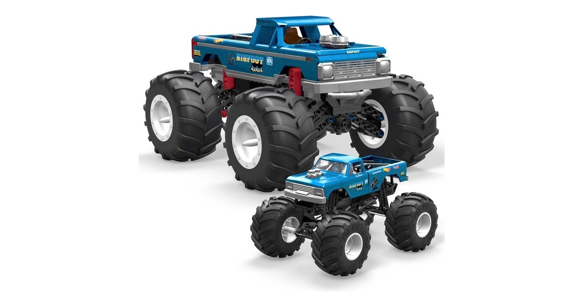 MEGA Hot Wheels Collector Bigfoot Monster Truck Auto, Konstruktionsspielzeug(Maßstab 1:18)