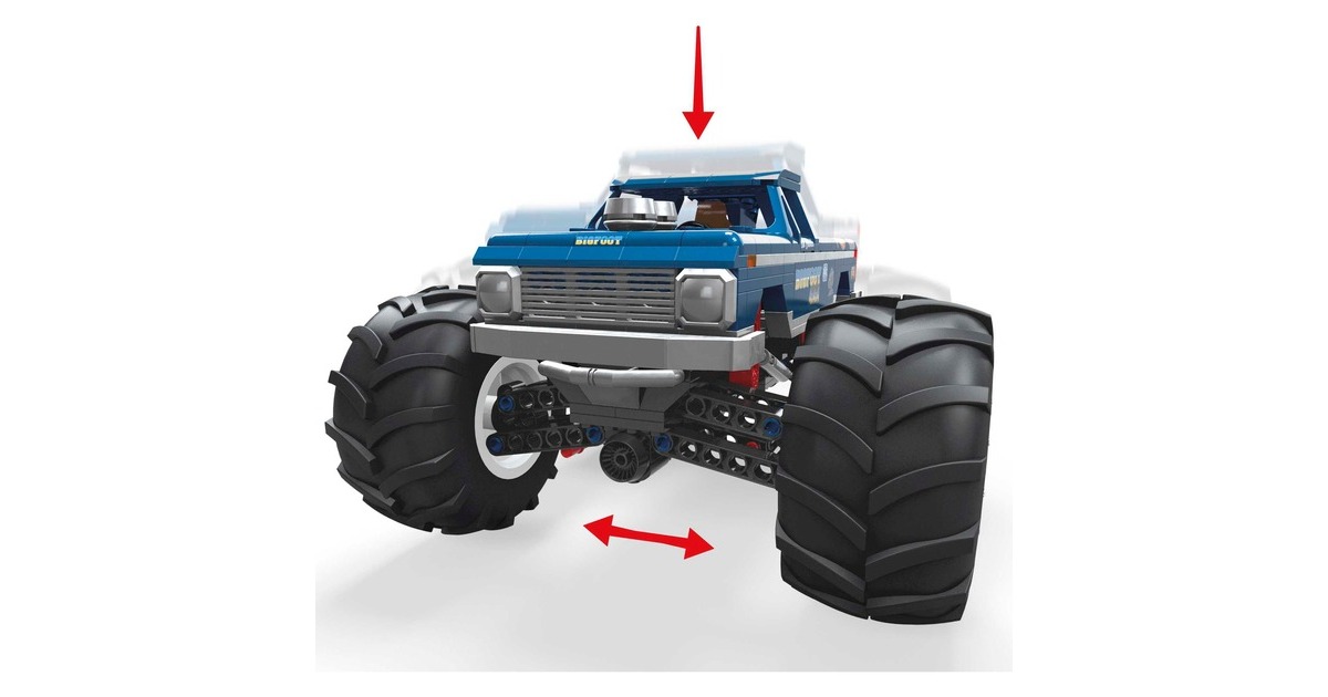 MEGA Hot Wheels Collector Bigfoot Monster Truck Auto, Konstruktionsspielzeug(Maßstab 1:18)