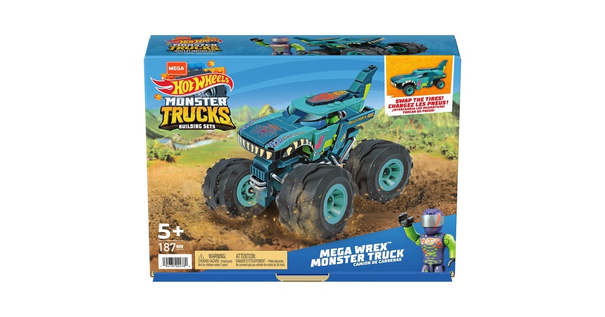 MEGA Hot Wheels Mega-Wrex Monster Truck, Konstruktionsspielzeug