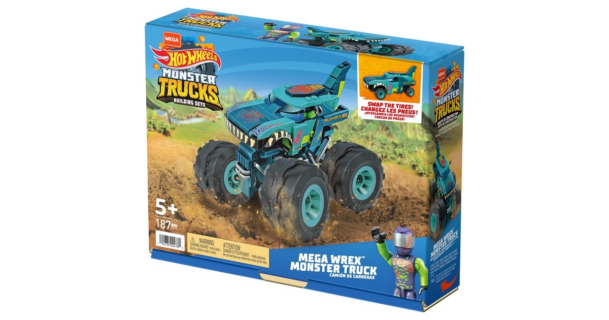 MEGA Hot Wheels Mega-Wrex Monster Truck, Konstruktionsspielzeug