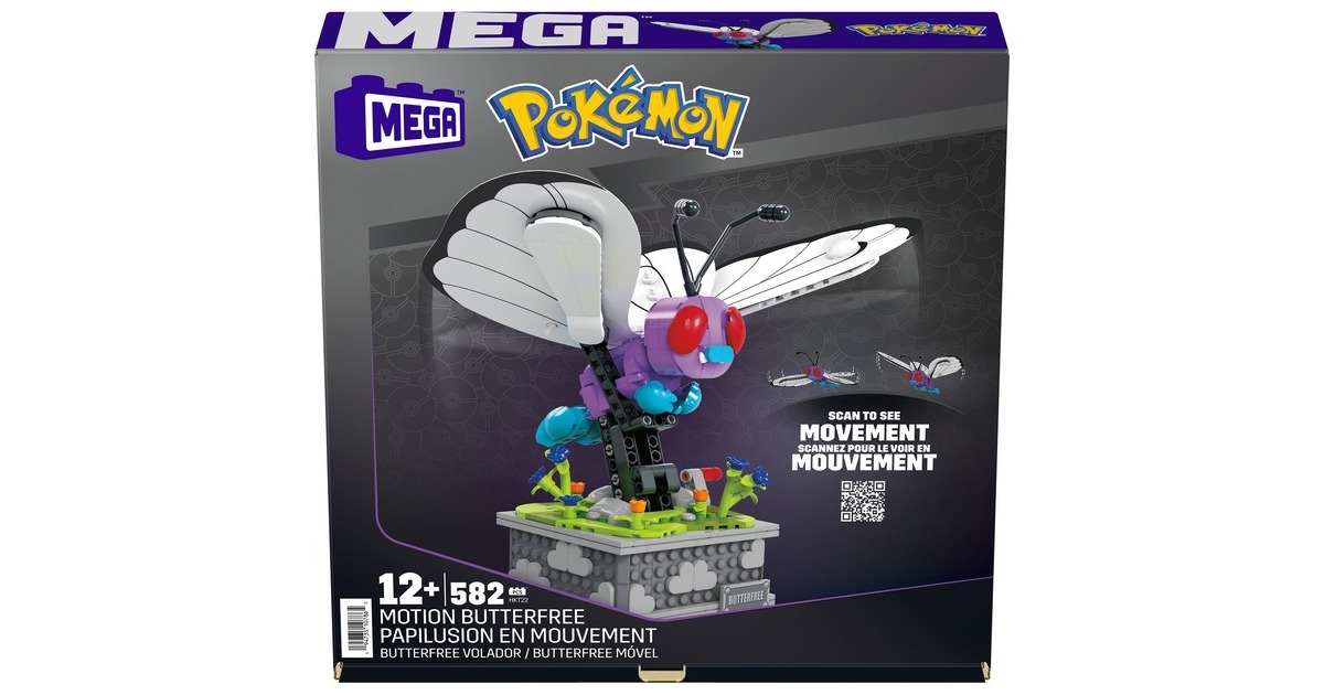MEGA Pokémon Motion Smettbo bewegliches Bauset, Konstruktionsspielzeug