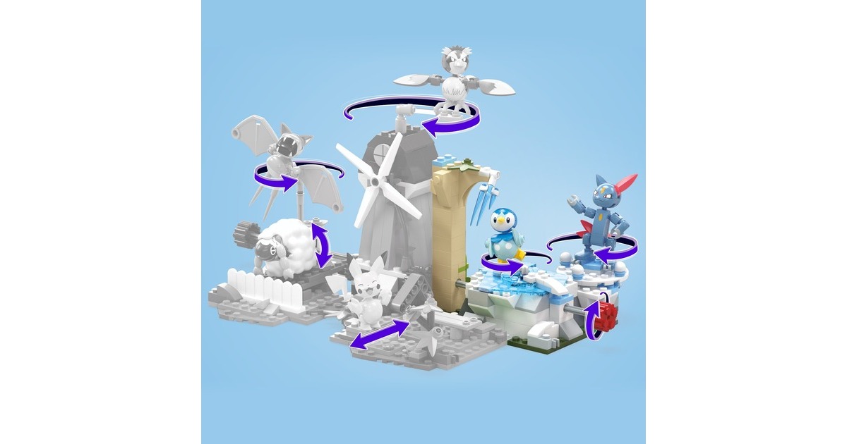 MEGA Pokémon - Plinfas und Sniebels Schneetag, Konstruktionsspielzeug(171-teilig)