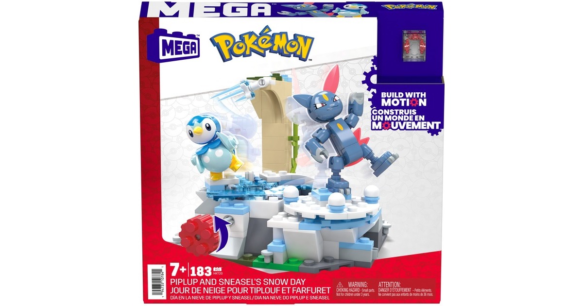 MEGA Pokémon - Plinfas und Sniebels Schneetag, Konstruktionsspielzeug(171-teilig)