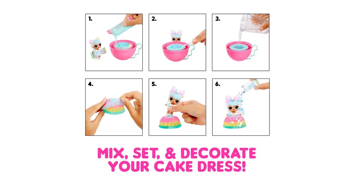 MGA Entertainment L.O.L. Surprise Mix & Make Birthday Cake Tots, Spielfigur(sortierter Artikel)