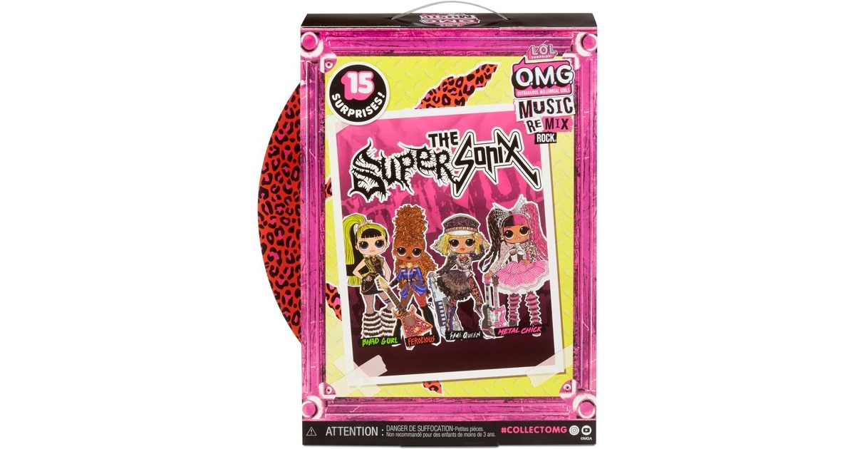 MGA Entertainment L.O.L. Surprise OMG Remix Rock - Ferocious and Bass Guitar, Puppe