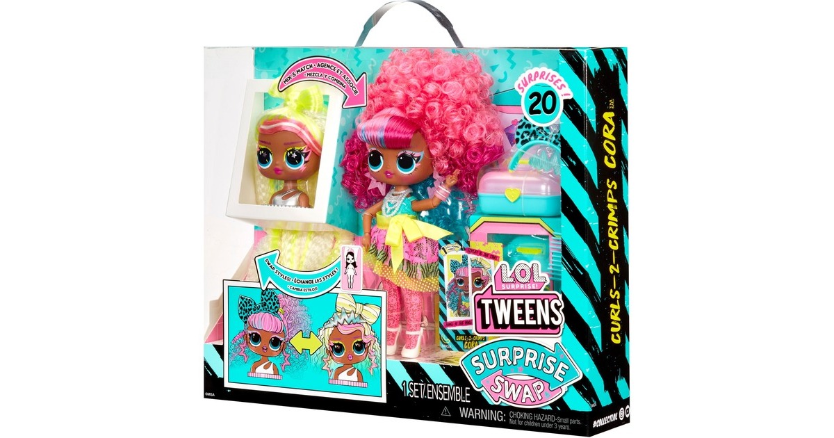 MGA Entertainment L.O.L. Surprise Tweens Surprise Swap Fashion Doll - Curls-2-Crimps Cora, Puppe